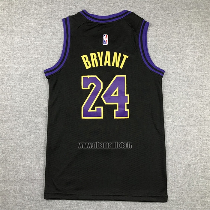 Maillot Enfant Los Angeles Lakers Kobe Bryant NO 24 Ville 2023-24 Noir